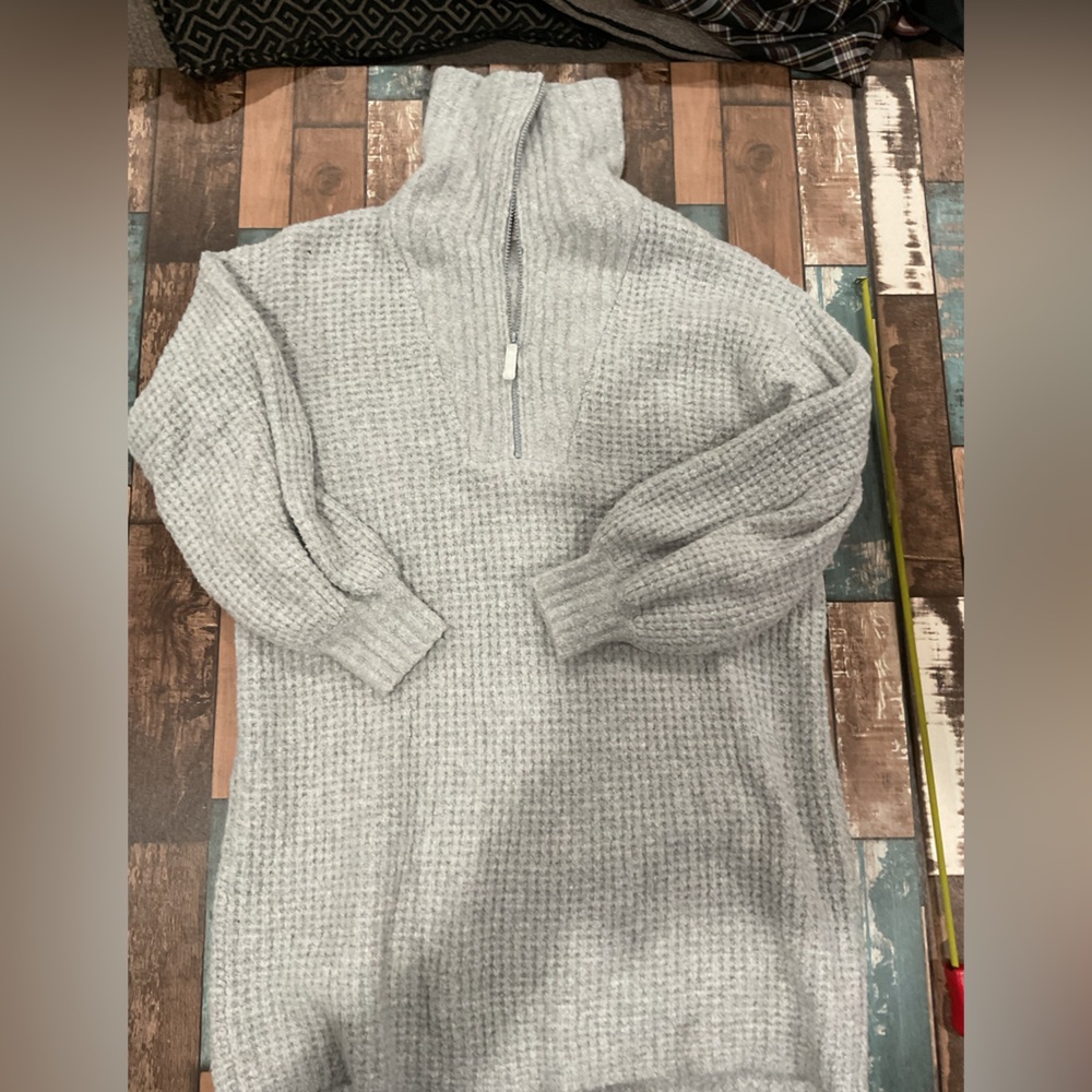 Up west long sleeve sweater dress cozy minimalist size small